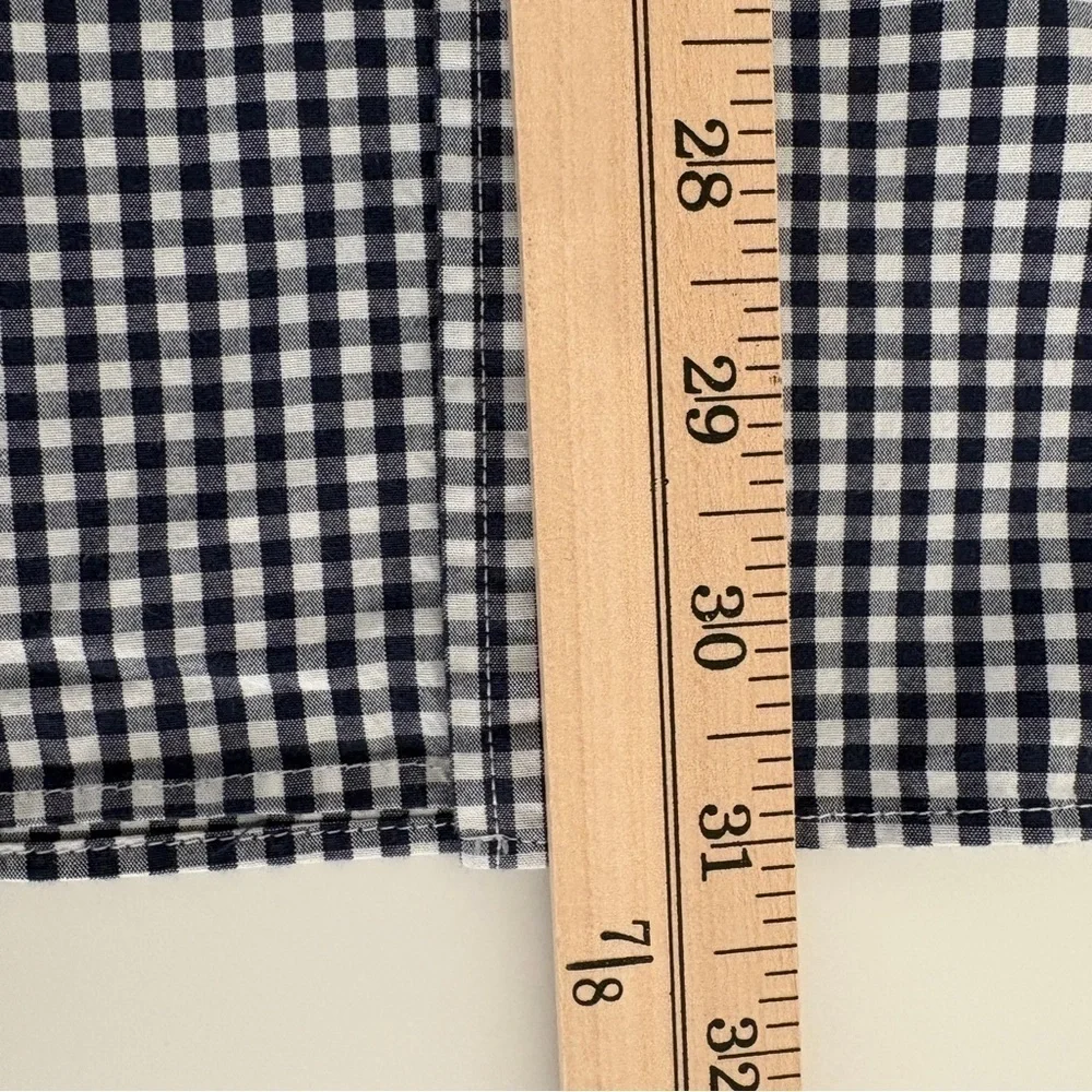 J. Crew Blue Check Button Front Long Sleeve Shirt
